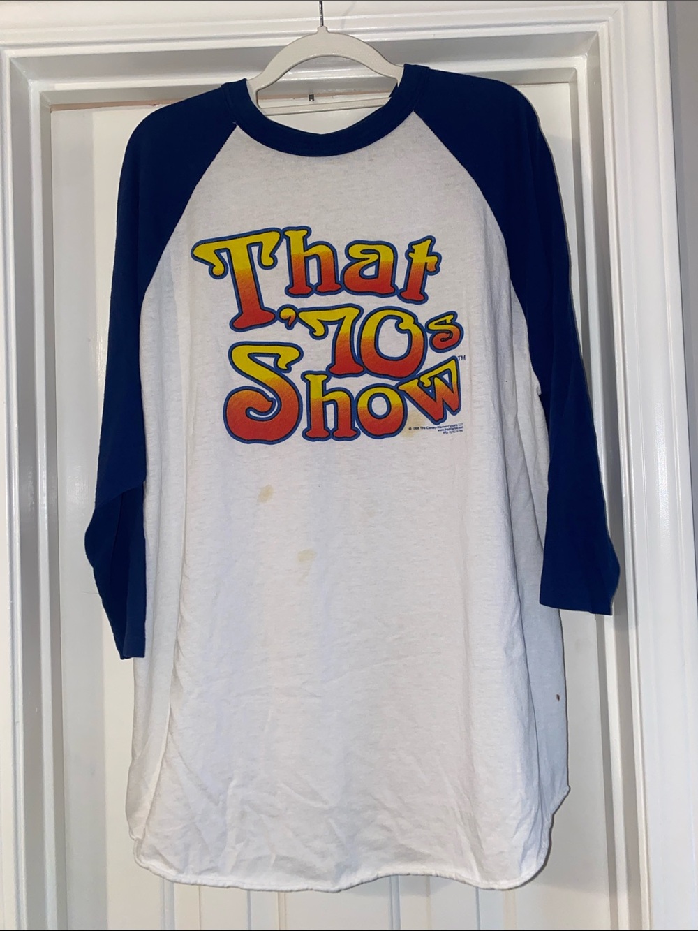 That '70s Show Raglan Long Sleeve Tee - White & Navy